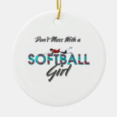 TOP Softball Girl Keramisch Ornament (Voorkant)