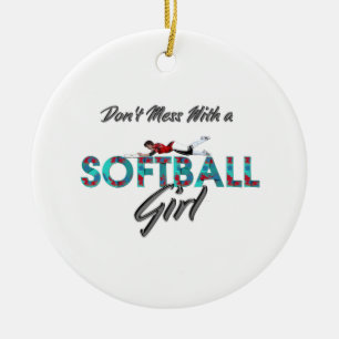 TOP Softball Girl Keramisch Ornament