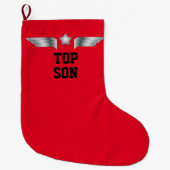 Top Son Aviator Vleugels Cool Vliegen Grote Kerstsok (Voorkant)