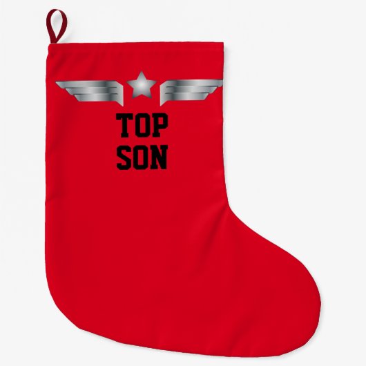 Top Son Aviator Vleugels Cool Vliegen Grote Kerstsok (Voorkant)