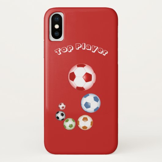 Top Speler Voetbalballen Case-Mate iPhone Case (Achterkant)