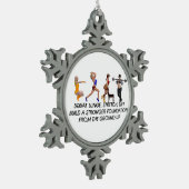 TOP Squat Slogan Tin Sneeuwvlok Ornament (Links)