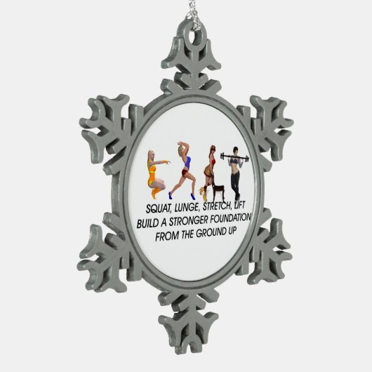 TOP Squat Slogan Tin Sneeuwvlok Ornament (Links)