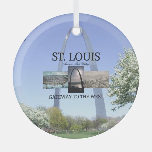 TOP St. Louis Gateway Glass Ornament (Voorkant)