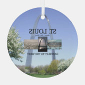 TOP St. Louis Gateway Glass Ornament (Achterkant)