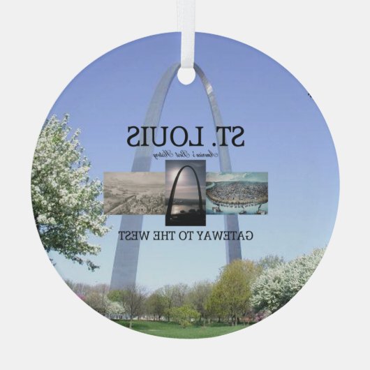 TOP St. Louis Gateway Glass Ornament (Achterkant)