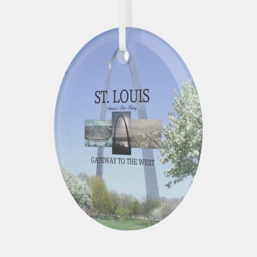 TOP St. Louis Gateway Glass Ornament (Voorkant links)