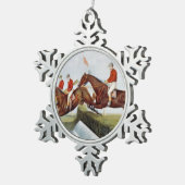 TOP Steeplechase Tin Sneeuwvlok Ornament (Rechts)