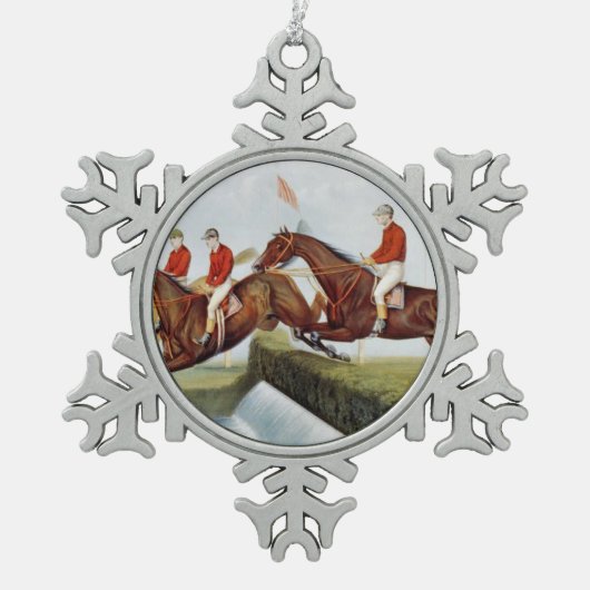 TOP Steeplechase Tin Sneeuwvlok Ornament (Voorkant)