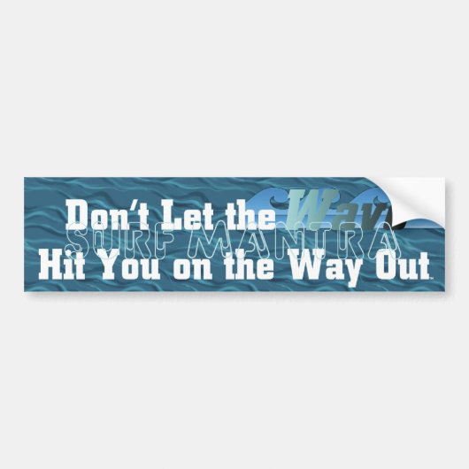 TOP Surf Mantra Bumpersticker (Voorkant)