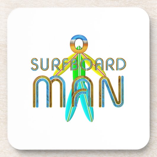 TOP Surfboard-Man Drankjes Onderzetter (Voorkant)