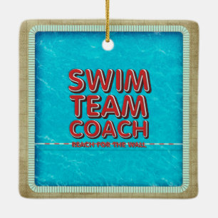 TOP Swim Coach Keramisch Ornament