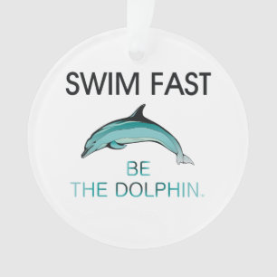 TOP Swim Dolphin Fast Ornament