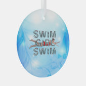 TOP Swim Girl Swim Glass Ornament (Voorkant Rechts)