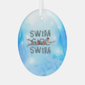 TOP Swim Girl Swim Glass Ornament (Voorkant links)