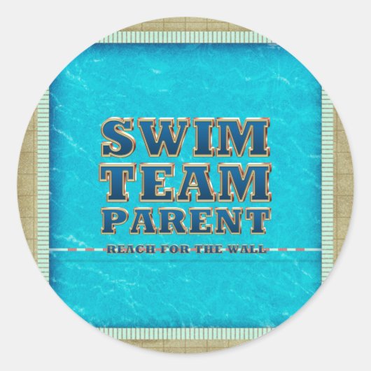 TOP Swim Team Parent Ronde Sticker (Voorkant)