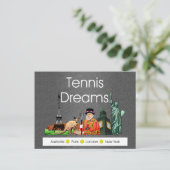 TOP Tennis Dreams Briefkaart (Staand voorkant)