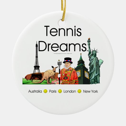 TOP Tennis Dreams Keramisch Ornament (Voorkant)