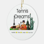 TOP Tennis Dreams Keramisch Ornament (Links)