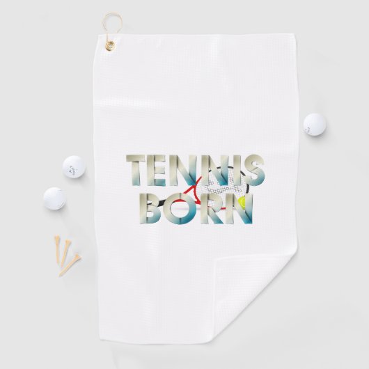 TOP Tennis Geboren Golfhanddoek (Insitu)