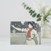 TOP Tennis Girl Briefkaart (Staand voorkant)