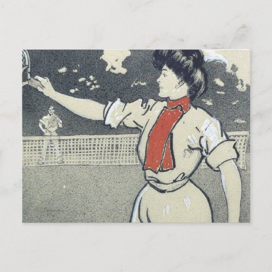 TOP Tennis Girl Briefkaart (Voorkant)