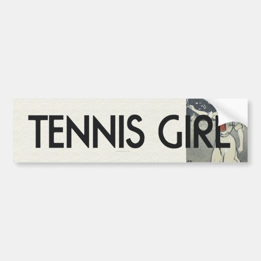 TOP Tennis Girl Bumpersticker (Voorkant)