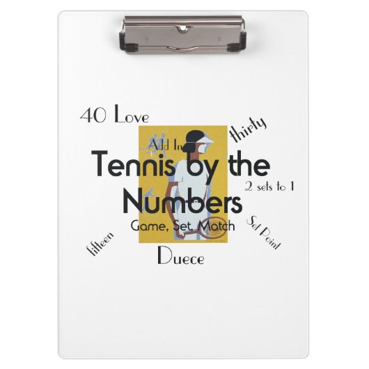 TOP Tennis Nummers Klembord (Voorkant)