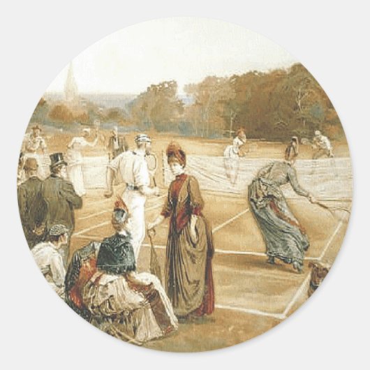 TOP Tennis Old School Ronde Sticker (Voorkant)