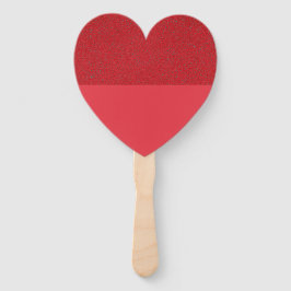 Top Textured Heart Paddle Fan – Tomaat Rood Aangep Handwaaier