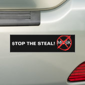 $TOP THE STEAL beroemd gemaakt door Elon Musk! Bumpersticker (Op auto)