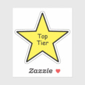 Top Tier Star Sticker – Grappige Minimaal Sticker (Vel)