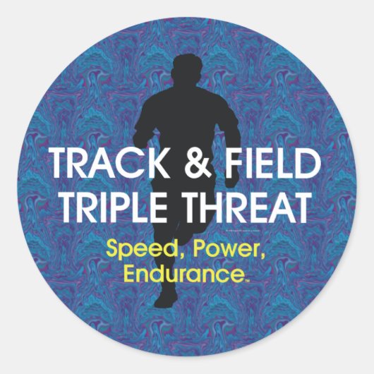 TOP Track Triple Threat Ronde Sticker (Voorkant)