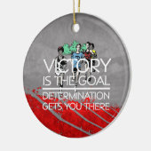 TOP Track Victory Slogan Keramisch Ornament (Links)
