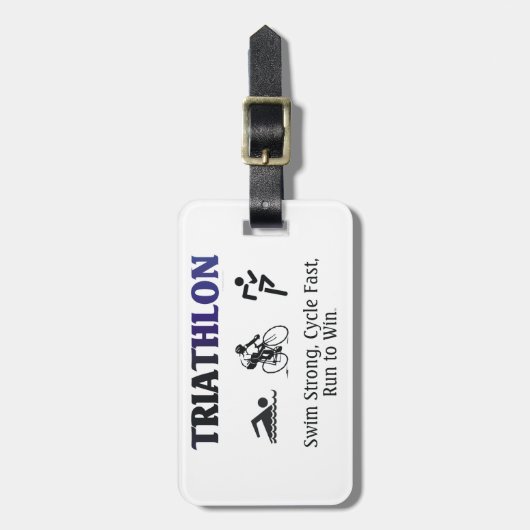 TOP Triathlon Bagagelabel (Voorkant verticaal)