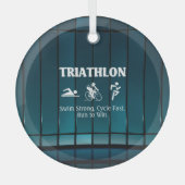 TOP Triathlon Glass Ornament (Voorkant)