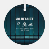 TOP Triathlon Glass Ornament (Achterkant)