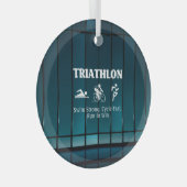 TOP Triathlon Glass Ornament (Voorkant Rechts)