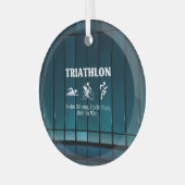 TOP Triathlon Glass Ornament (Voorkant links)
