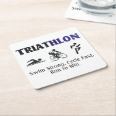 TOP Triathlon Kartonnen Onderzetters (Schuin)