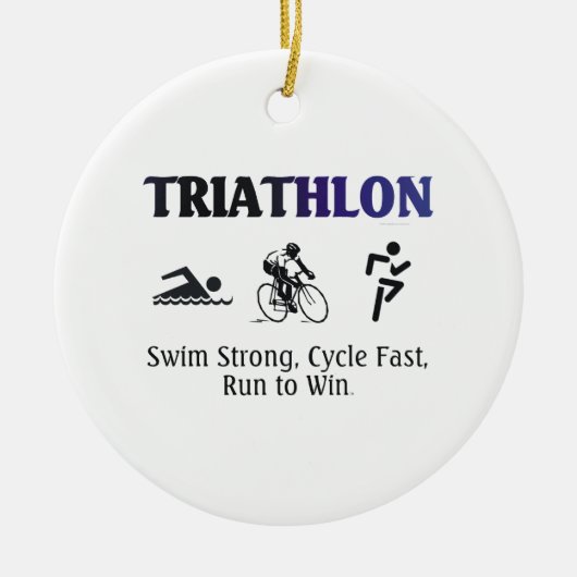 TOP Triathlon Keramisch Ornament (Voorkant)