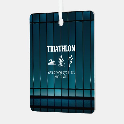 TOP Triathlon Metal Ornament (Voorkant links)