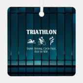 TOP Triathlon Metal Ornament (Achterkant)