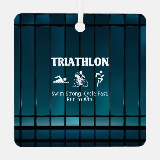 TOP Triathlon Metal Ornament (Achterkant)