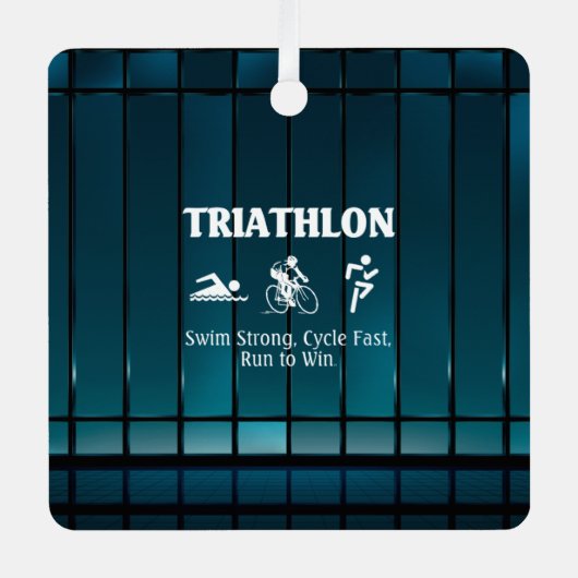 TOP Triathlon Metal Ornament (Voorkant)