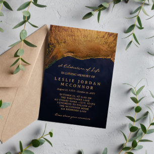 Top Uitzicht Forest Lake Viering van het leven Kaart