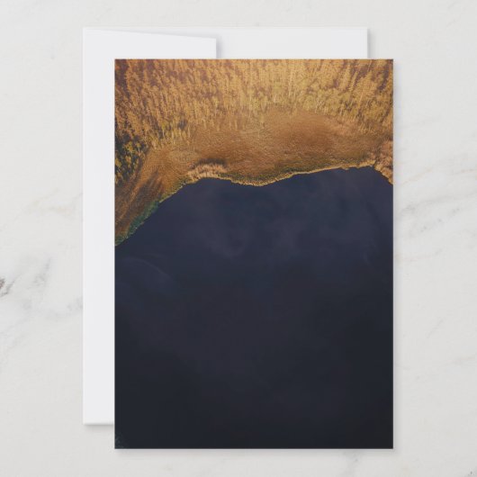 Top Uitzicht Forest Lake Viering van het leven Kaart (Achterkant)