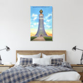 Top Uitzicht van het staatskorakonmonument Canvas Afdruk (Insitu (Slaapkamer))