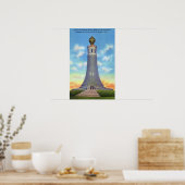 Top Uitzicht van het staatskorakonmonument Poster (Keuken)