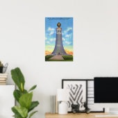 Top Uitzicht van het staatskorakonmonument Poster (Thuiskantoor)